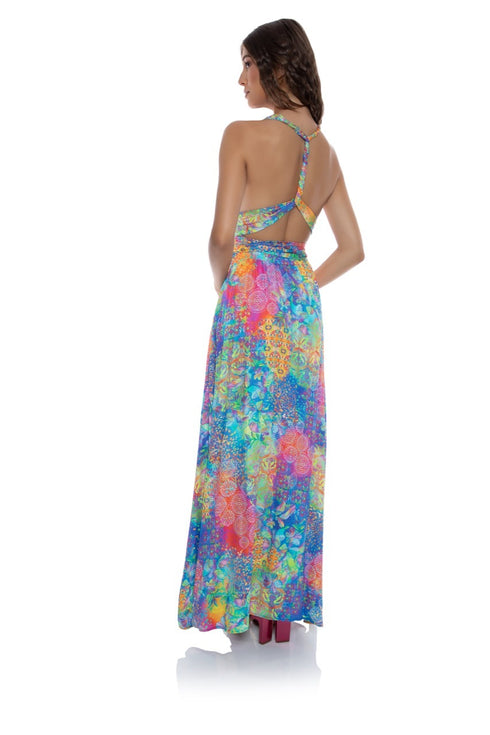 Luli Fama Deco Gardens Convertible Maxi Dress
